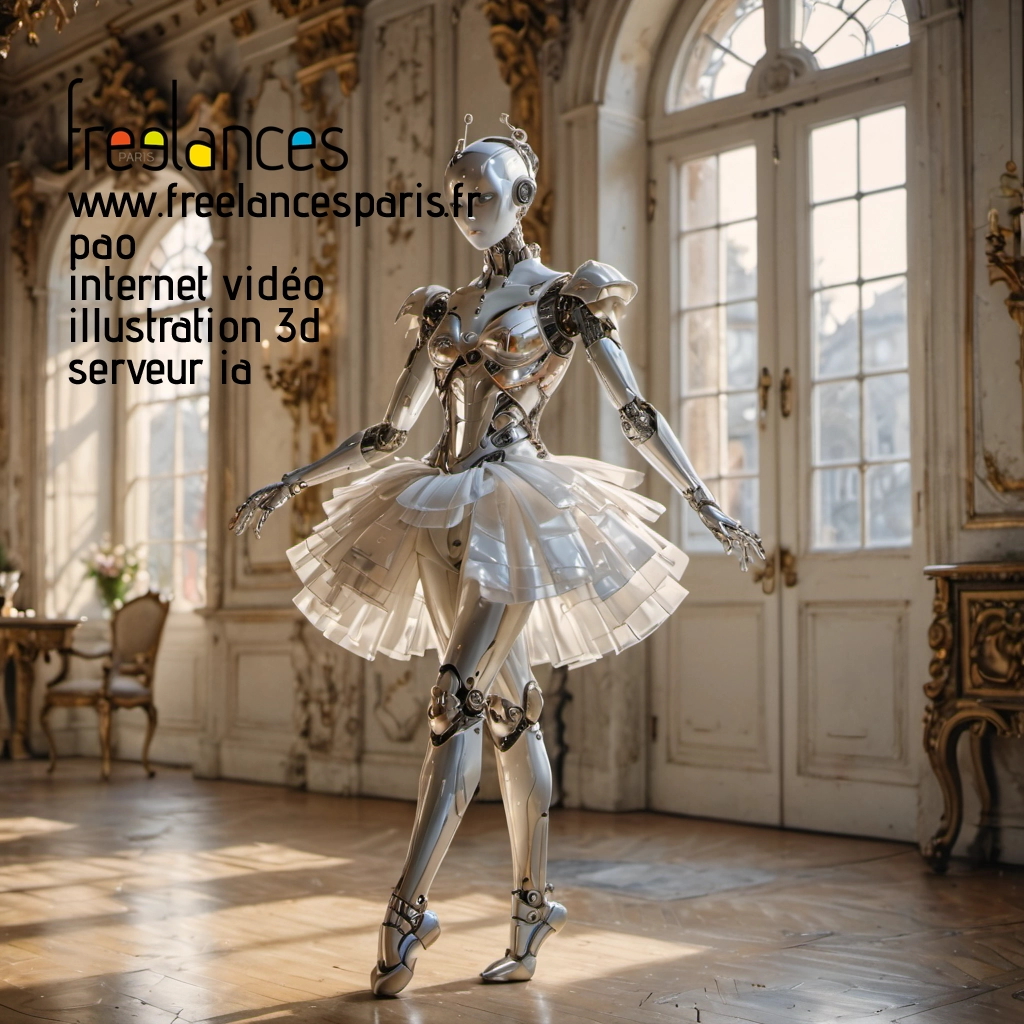 Pao mise en page internet vidéo illustration 3d serveur IA générative AI freelance paris studio de création magazines PTZIPNI0